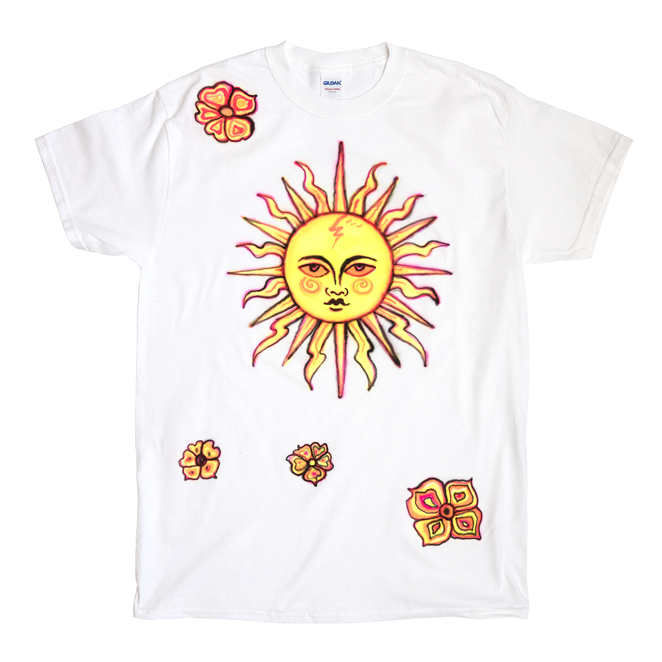 custom airbrushed sun tee